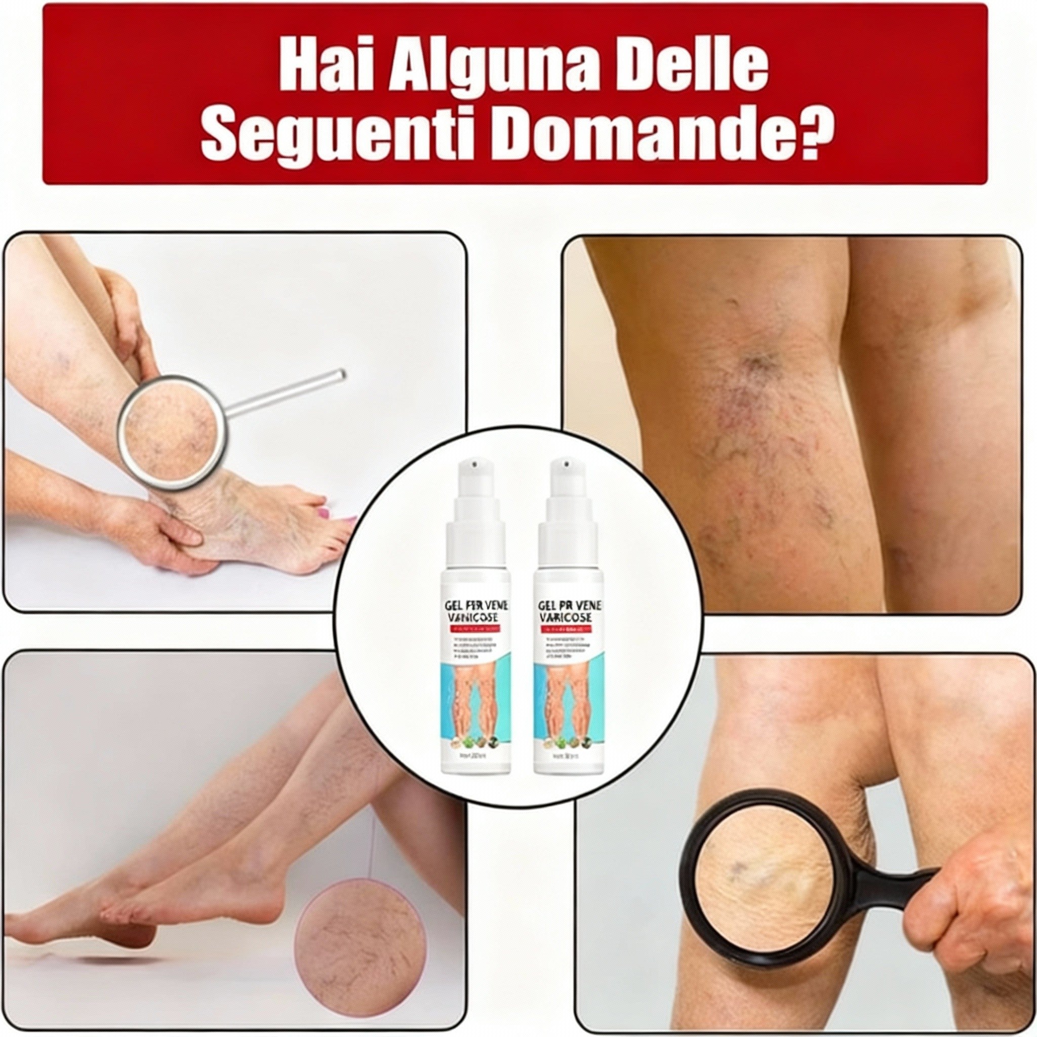 2 x VeinCare Gel Moderato, Crema per Vene Varicose, Trattamento per le Vene Varicose delle Gambe, Gel Lenitivo per Vene Varicose, Migliora la Circolazione Sanguigna e Allevia il Gonfiore.